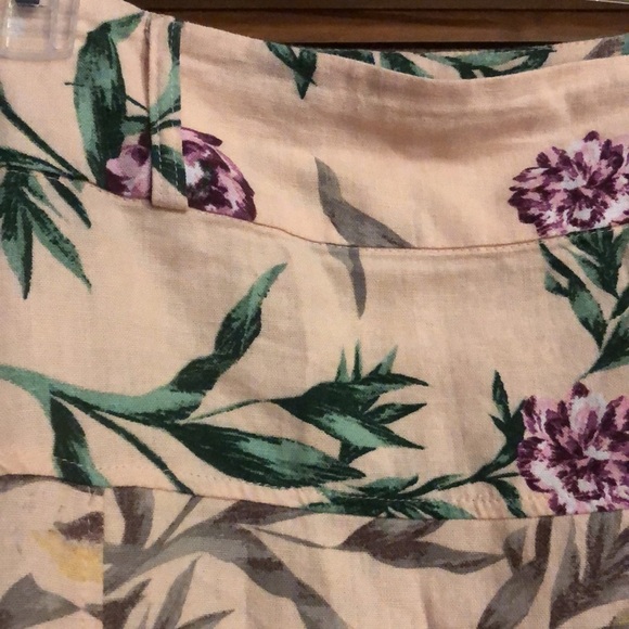 Athena Marie linen blend a-line floral skirt - Picture 5 of 7